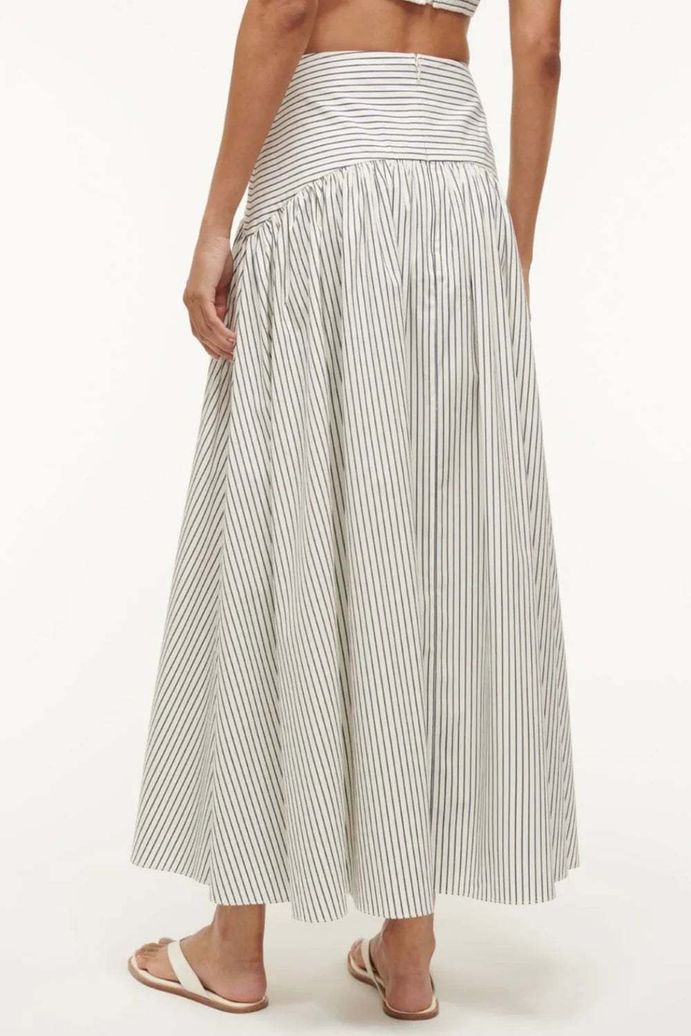 Procida Skirt Ivory/Dark Oak Micro Stripe