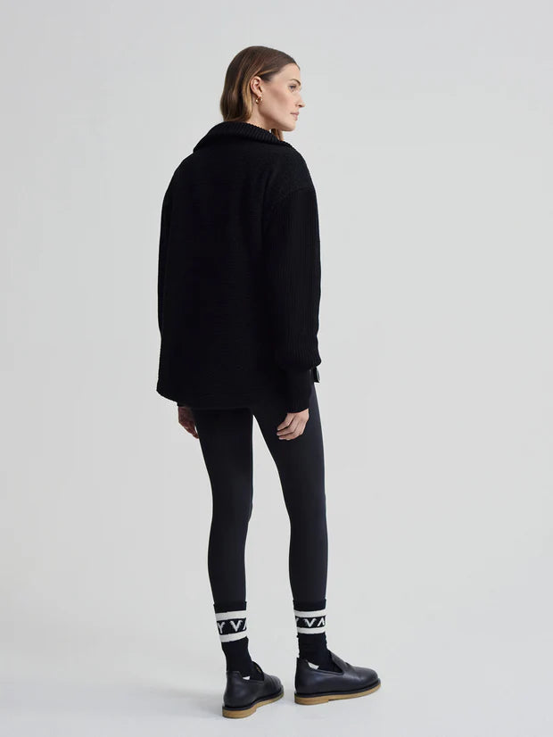 Theresa Half Zip Fleece Black