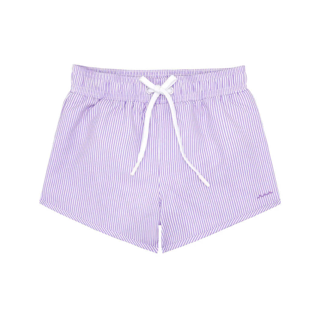 Boys Lavender Micro Stripe Boardie