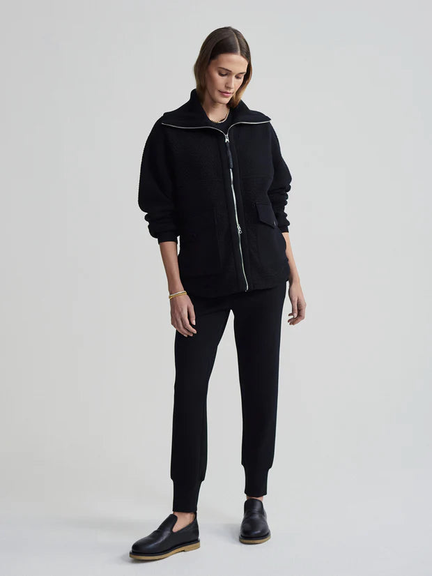 Eleanor Patch Pocket Fleece Black