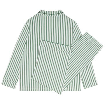 Green Ticking Stripe PJ Set