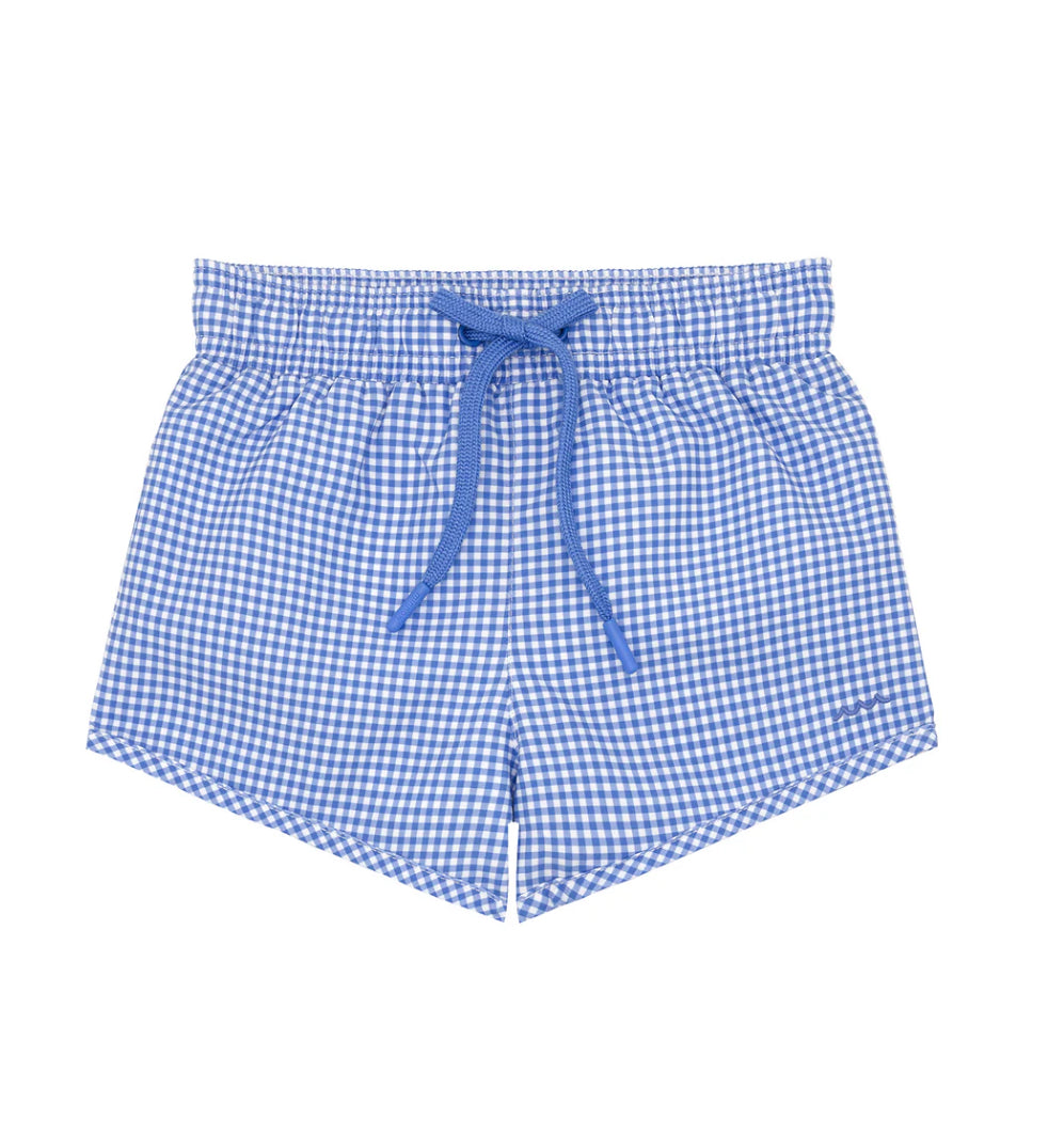 Boys Blue Micro Gingham Boardie