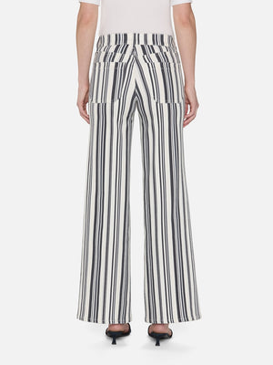 Le Slim Palazzo Modernist Pocket Navy Stripe