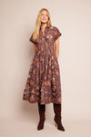 Nash Midi Dress Brown Vint Blossom