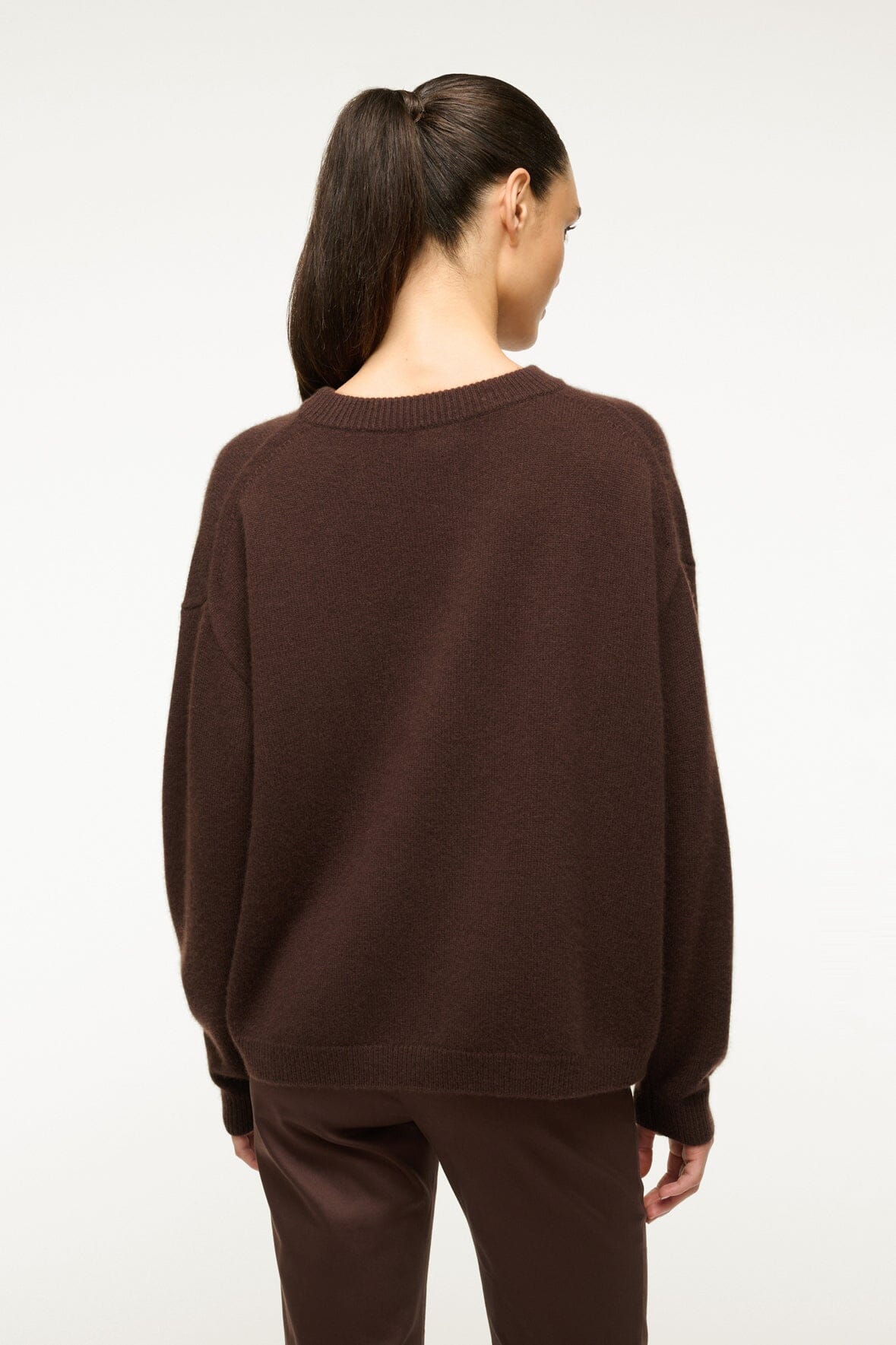 Serrano Cashmere Crew Dark Chocolate