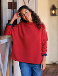 Effie Funnel Neck Capelet Crimson