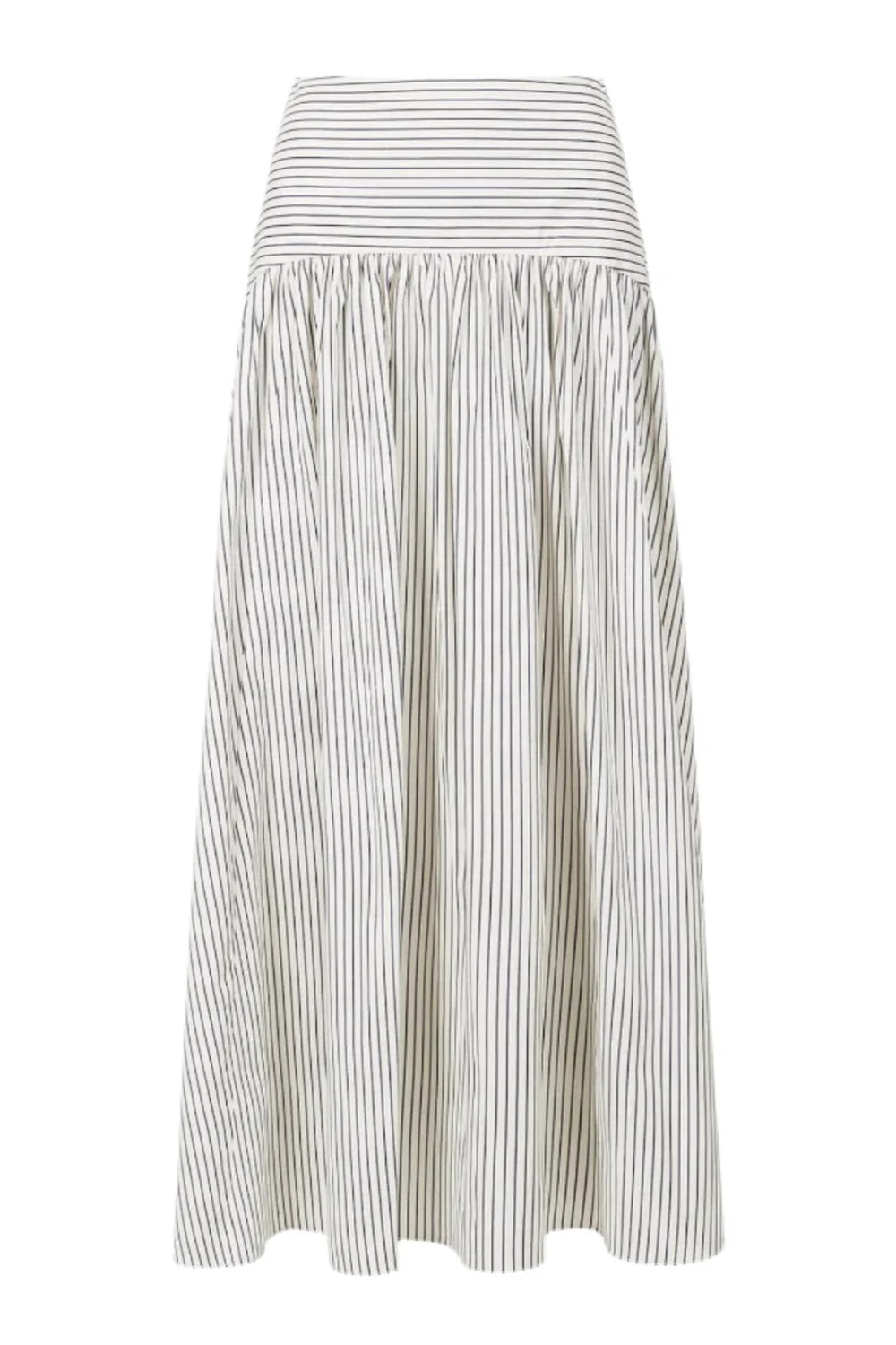 Procida Skirt Ivory/Dark Oak Micro Stripe