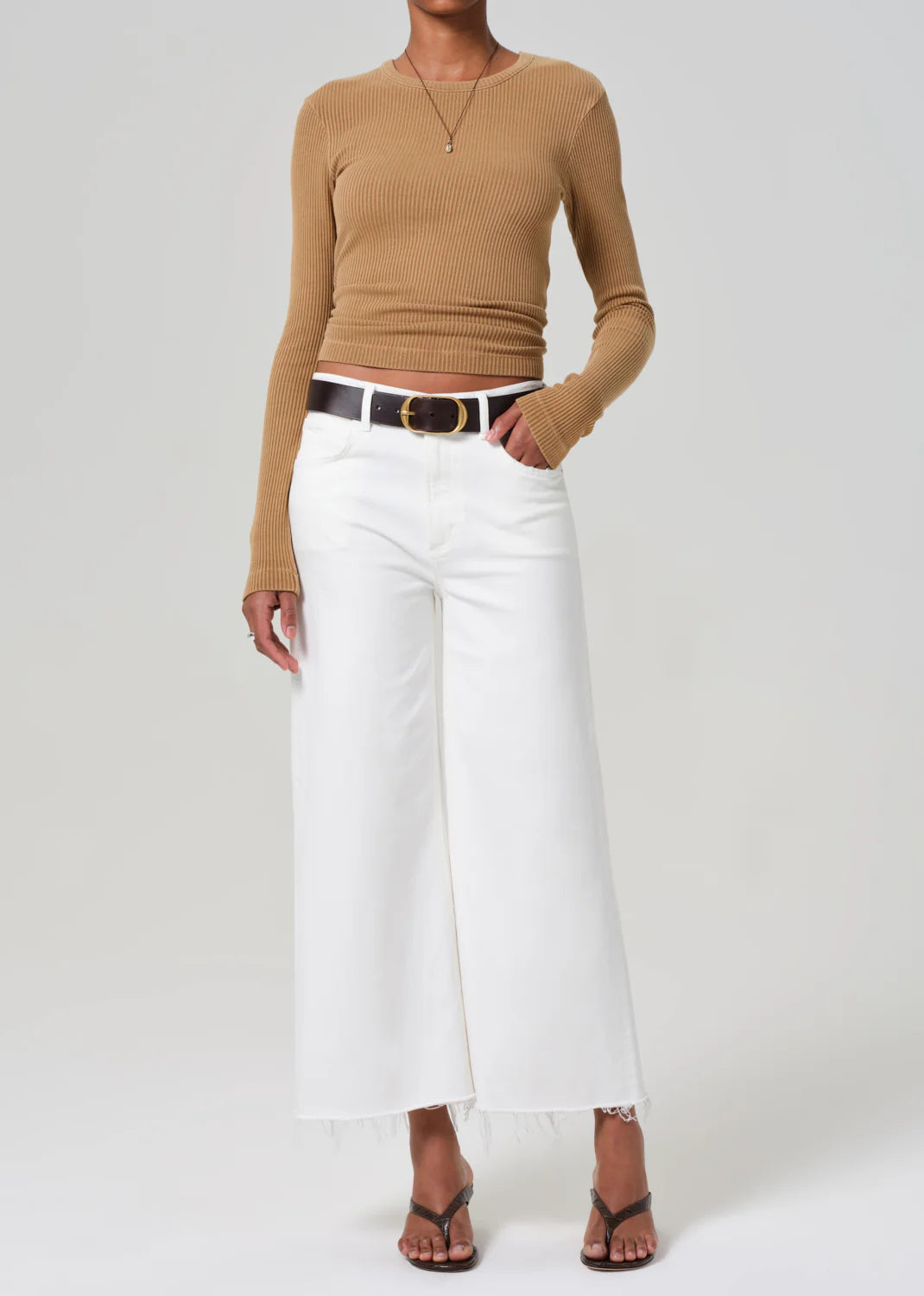 Lyra Wide Leg Crop Soft White