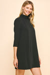 Back Neck Tied Mini Dress Black