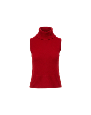 Mazzy Cashmere Knit Sweater Crimson