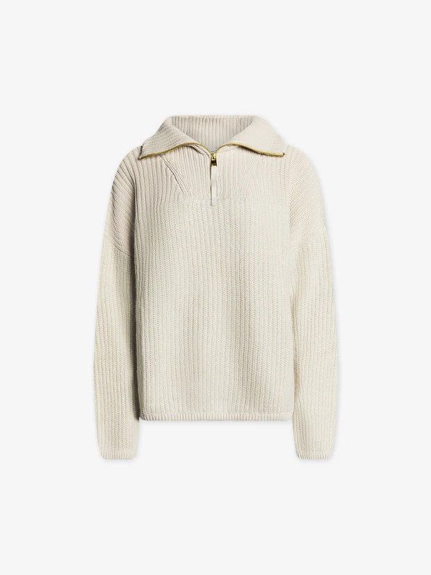 Willard Half Zip Knit Fog