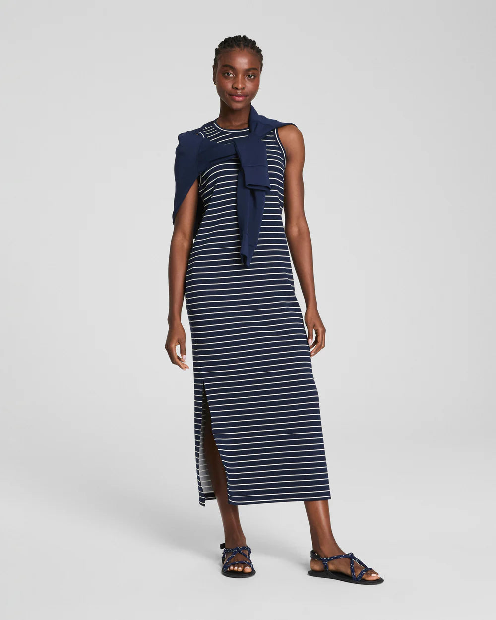 Airessentials Sleeveless Maxi Navy Crew Stripe