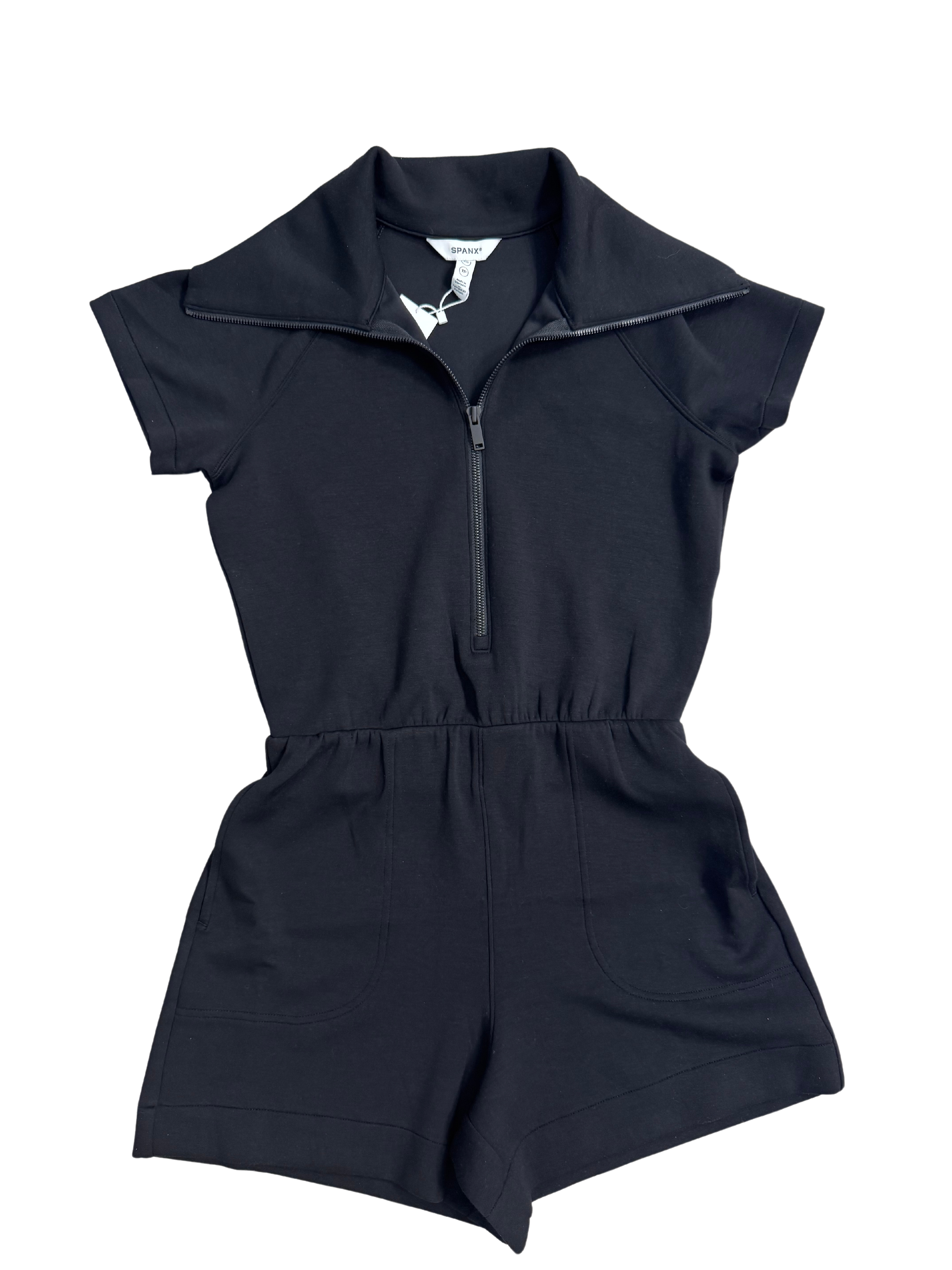 Airessentials Half Zip Romper Very Black