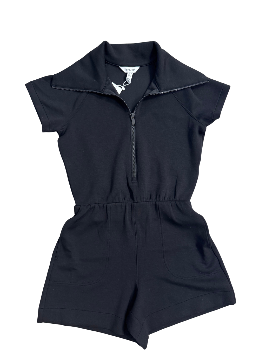 Airessentials Half Zip Romper Very Black