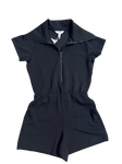 Airessentials Half Zip Romper Very Black