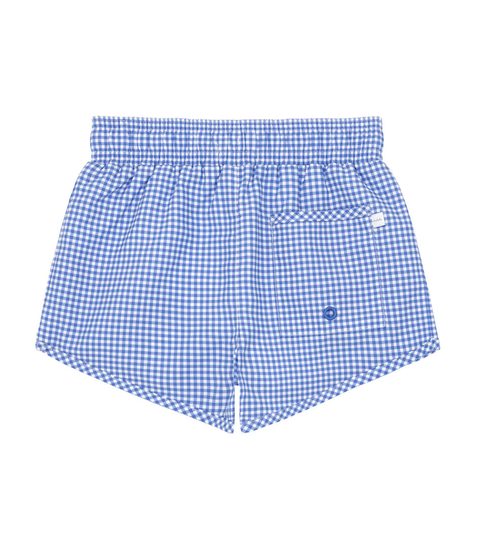 Boys Blue Micro Gingham Boardie