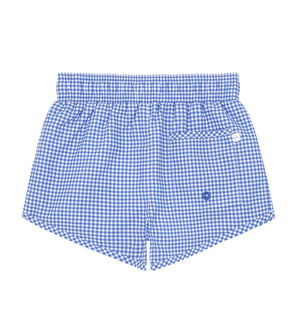 Boys Blue Micro Gingham Boardie