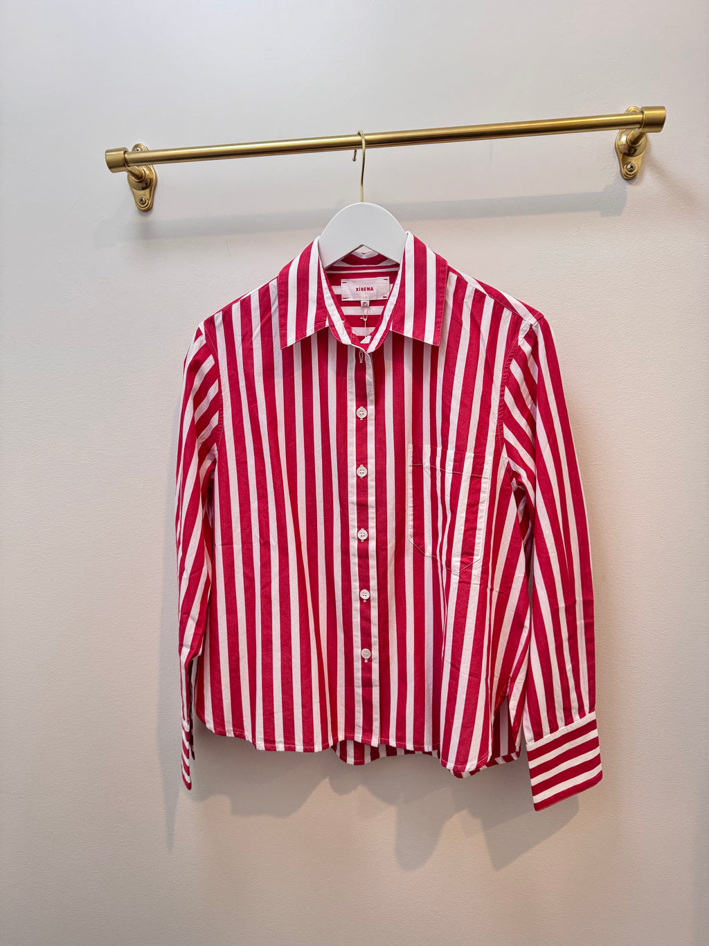 Monroe Shirt Scarlet Stripe