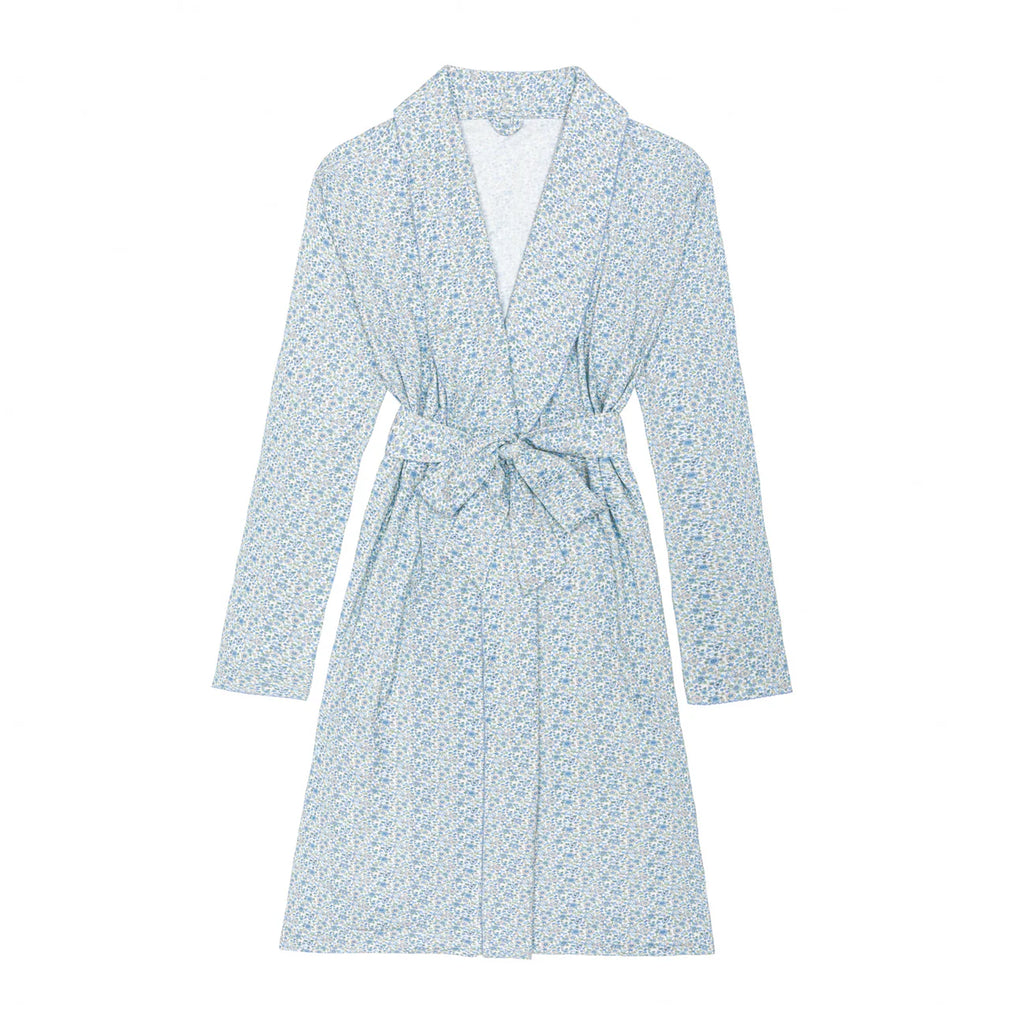 Slate Floral Pima Robe