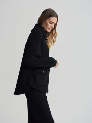 Eleanor Patch Pocket Fleece Black