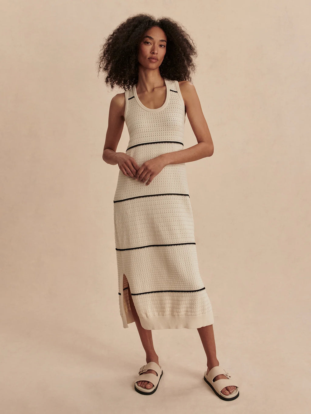 Scott Scoop Neck Midi Dress Birch