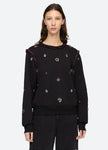 The Maja embroidered sweatshirt features 3 dimensional embroidered detailing throughout.  Details:  100% cotton