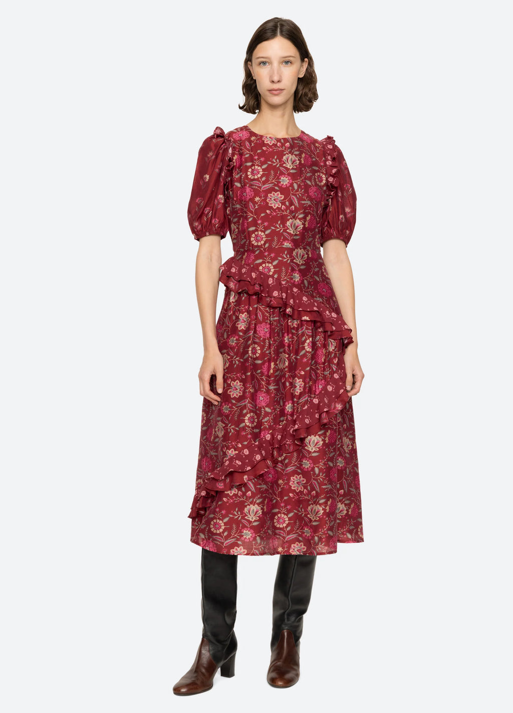 Famke Print Puff Sleeve Dress