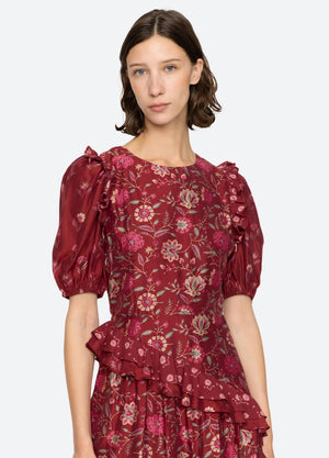 Famke Print Puff Sleeve Dress