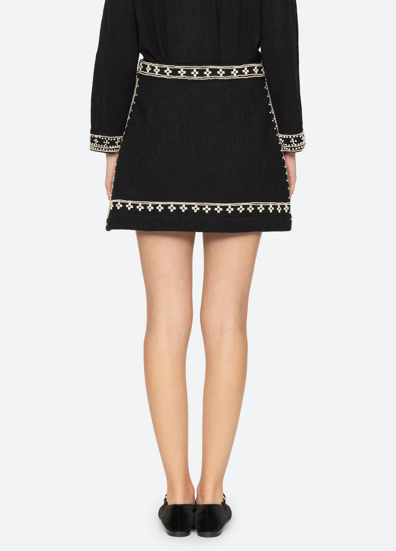 Mille Embroidery Mini Skirt