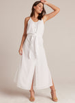 Flowy Hem Maxi Dress White