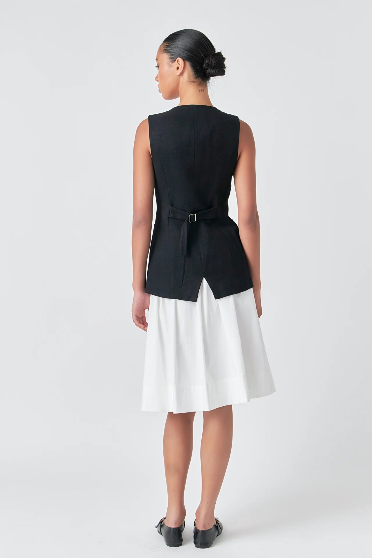 Linen Waistcoat Black