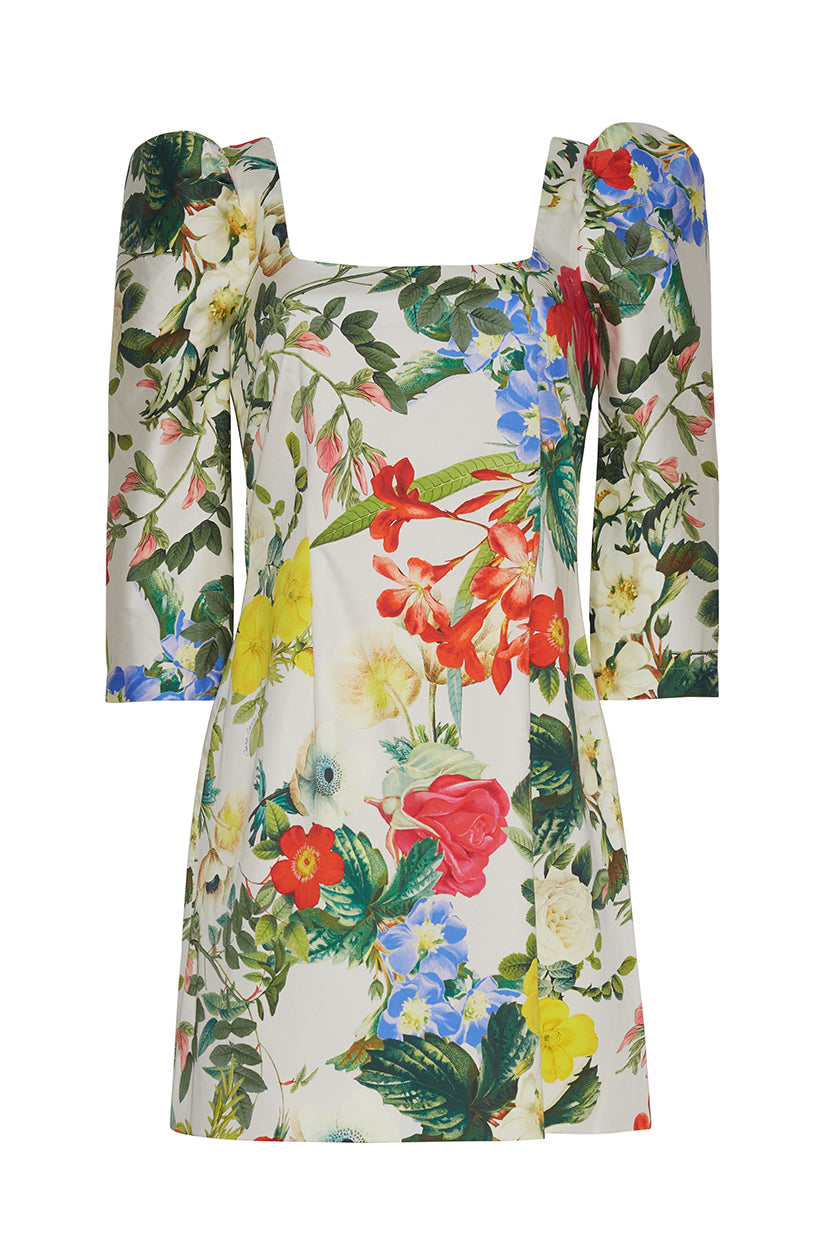 Belinda Dress Egret Kingston Floral