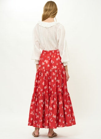 Tiered Maxi Skirt Lebomba Rust