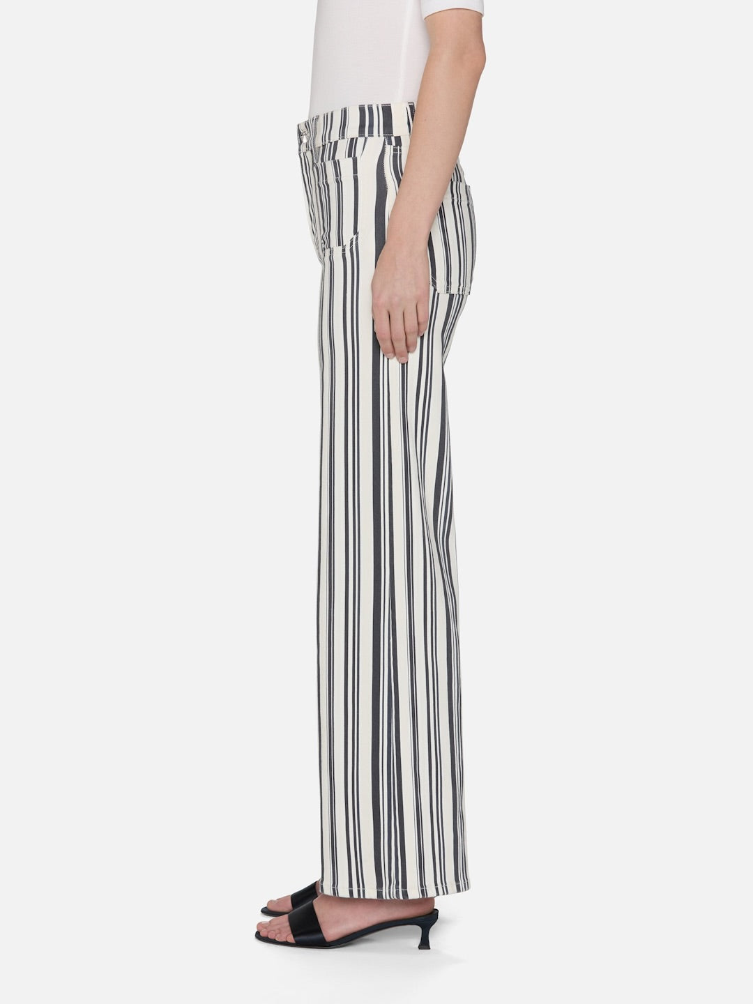 Le Slim Palazzo Modernist Pocket Navy Stripe