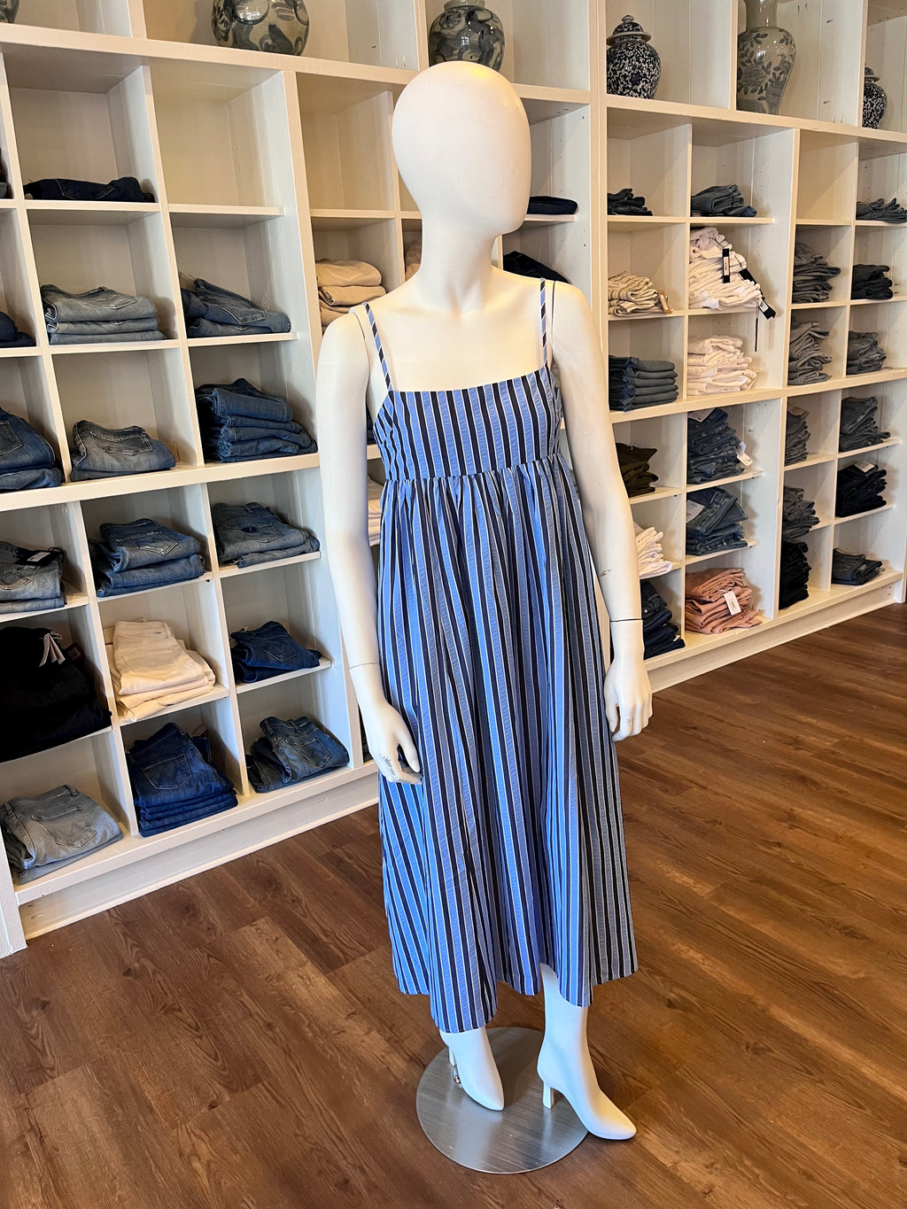 Striped Maxi Dress Blue