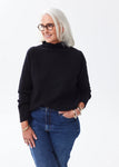 The Cashmere Mock Neck Black