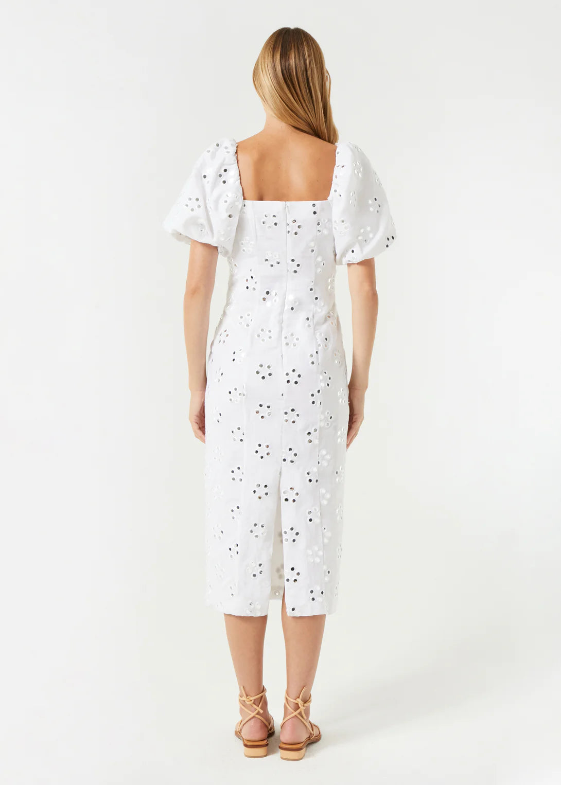 Ellis Dress White Mirror Daisy