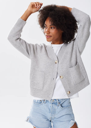 The Cashmere Cardigan Foggy Grey