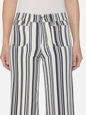 Le Slim Palazzo Modernist Pocket Navy Stripe