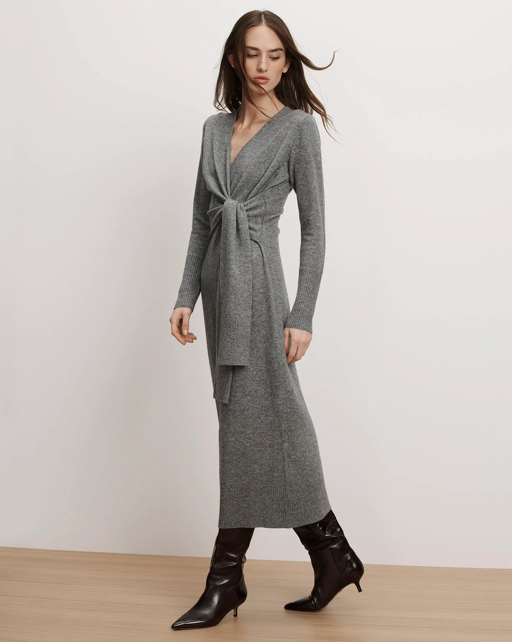 Salomez Knit Dress Heather Grey
