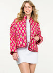 Quilted Flower Jacket Magenta