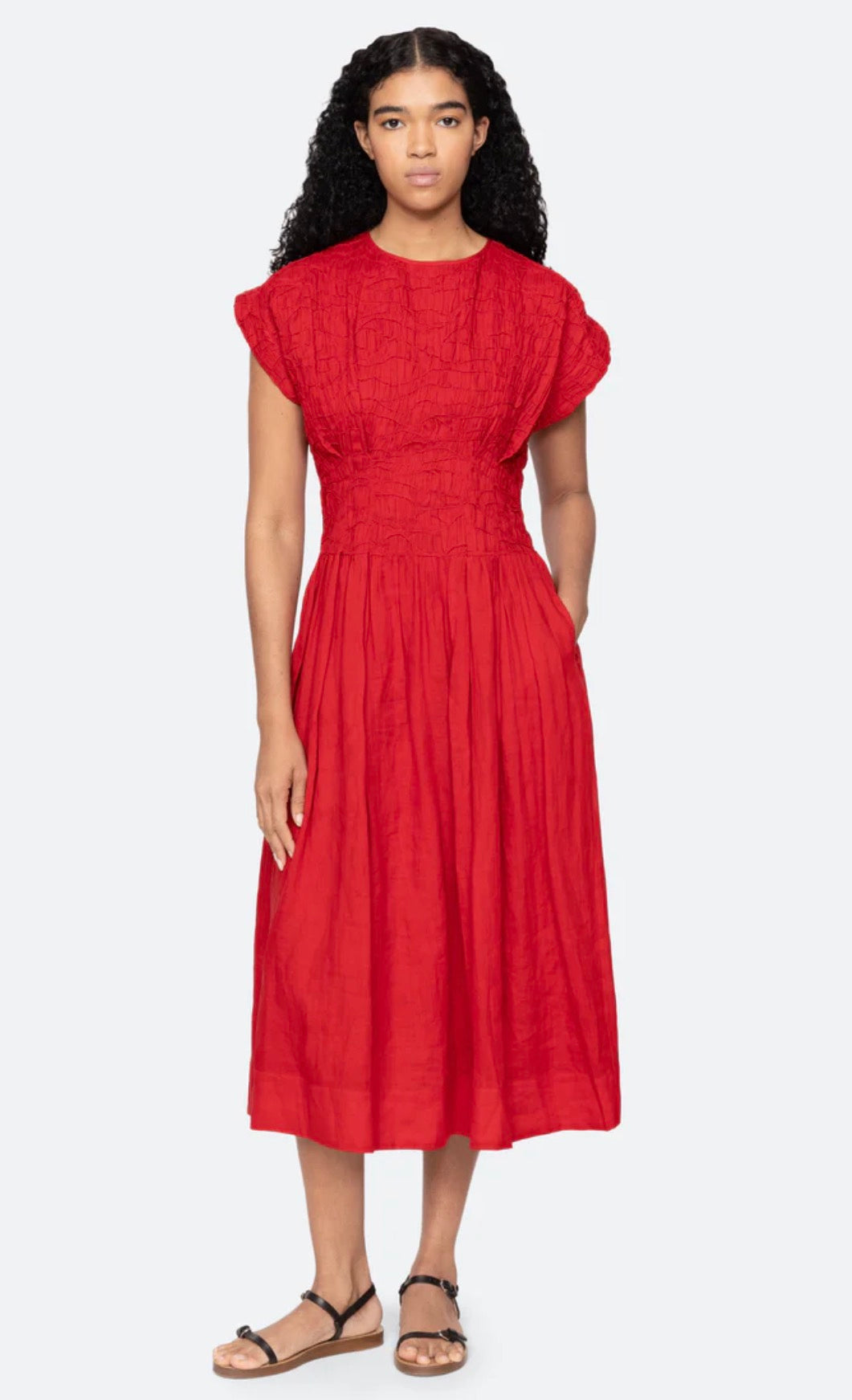 Imogen Midi Dress Red
