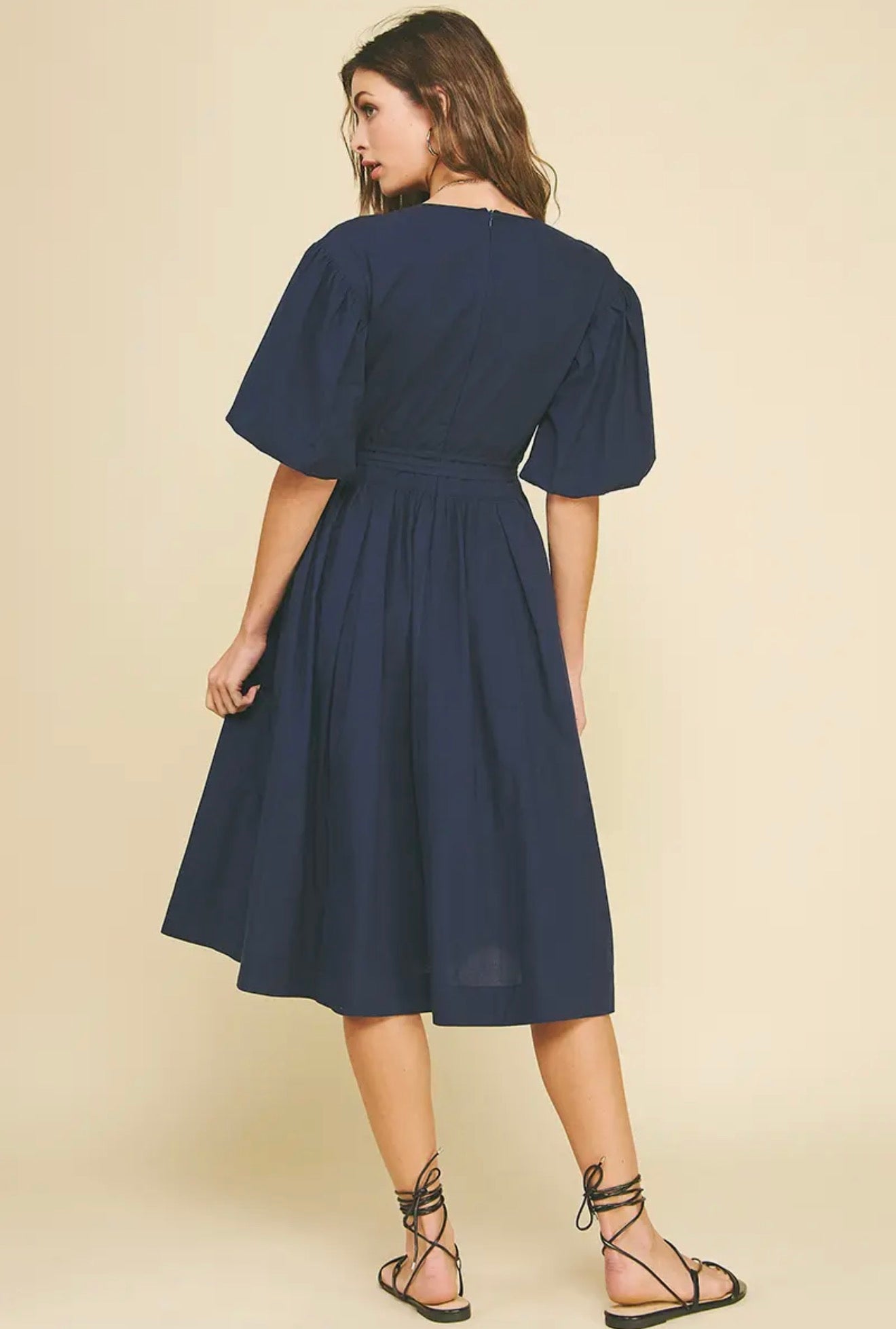 navy blue bubble dress A Night in Paris Bubble Mini Dress - Navy