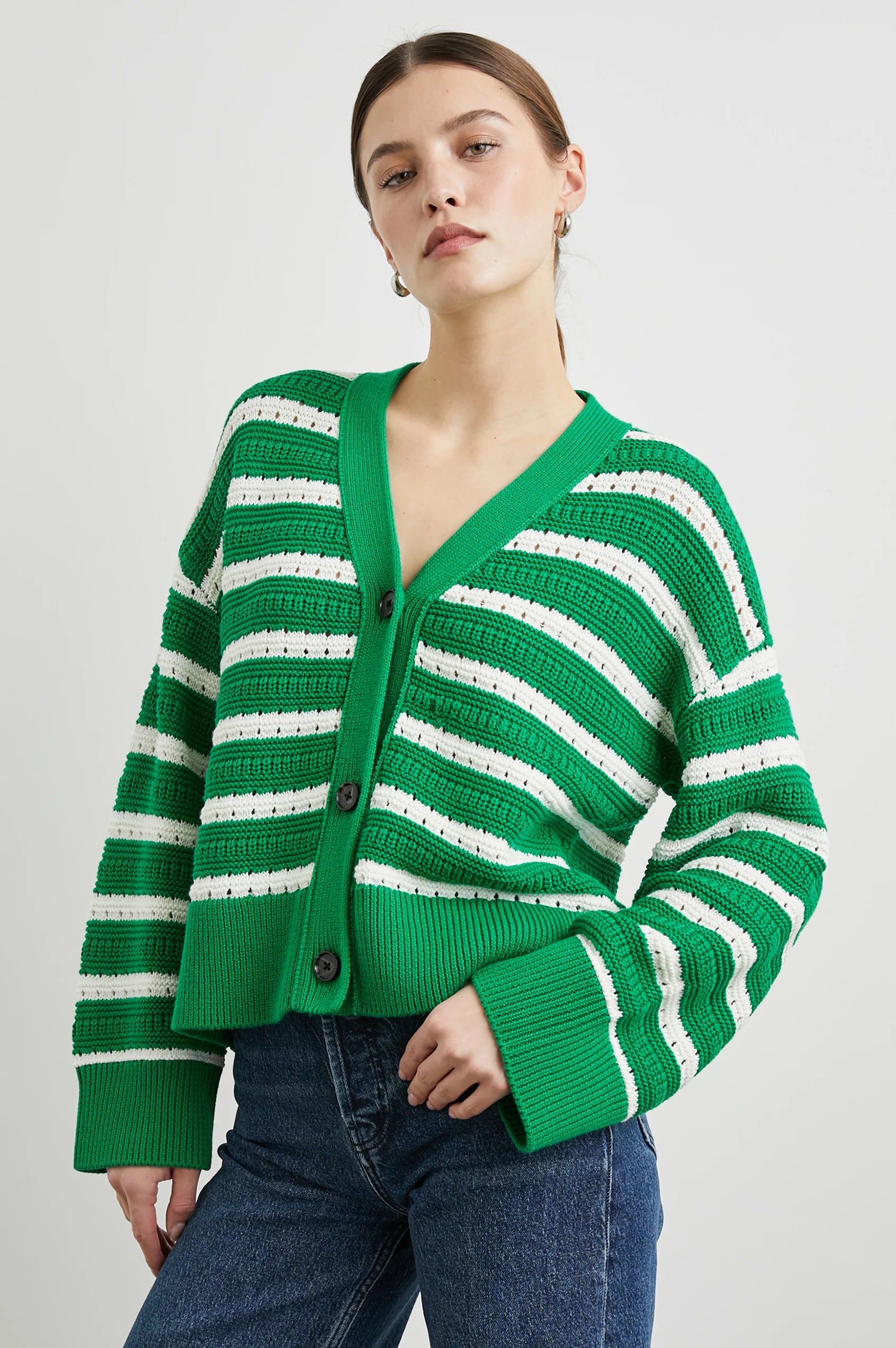 Geneva Cardigan Kelly Stripe