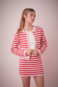 Knit Cardigan Red/Pink