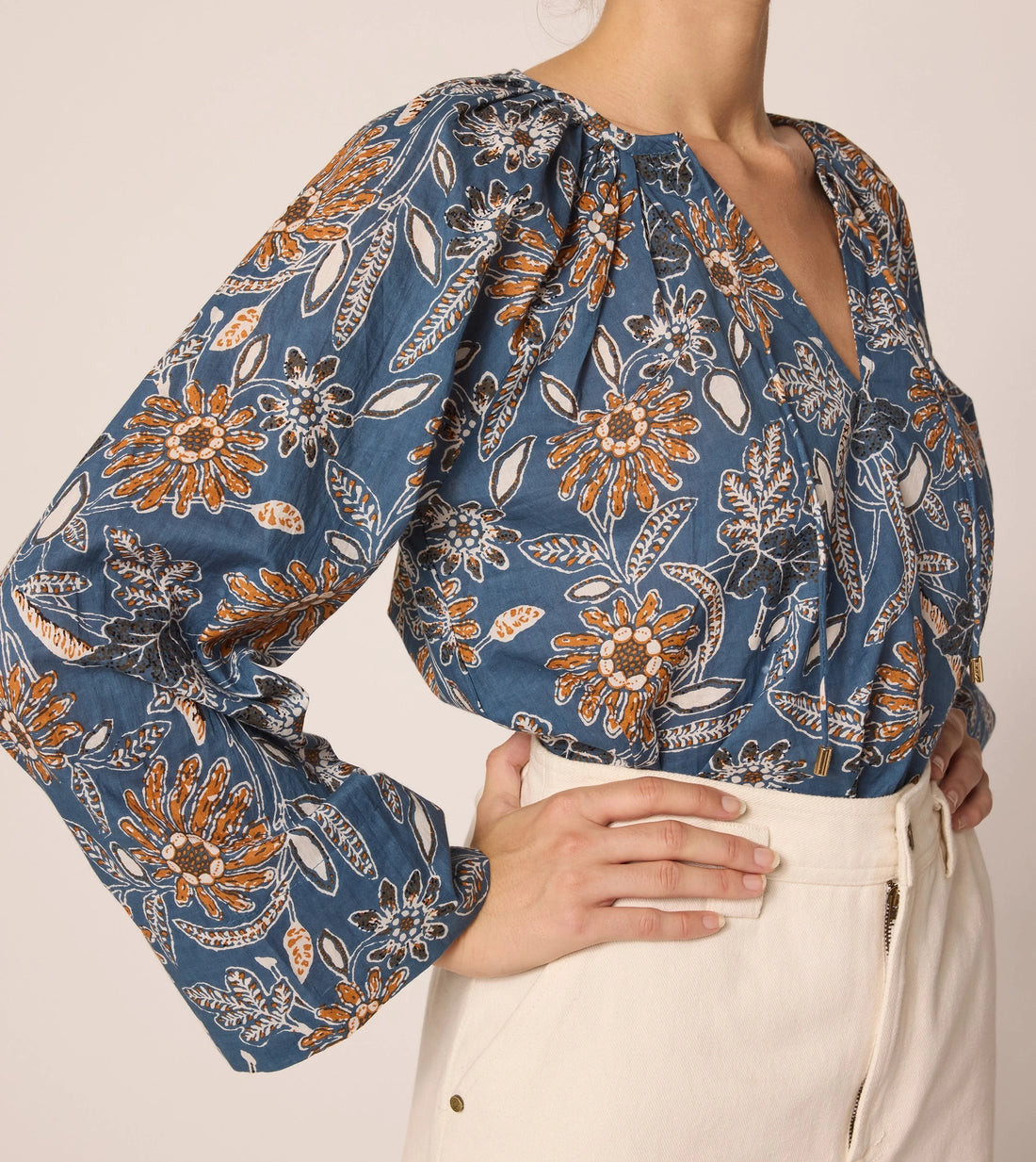 Allison Blouse Magnolia Floral Print