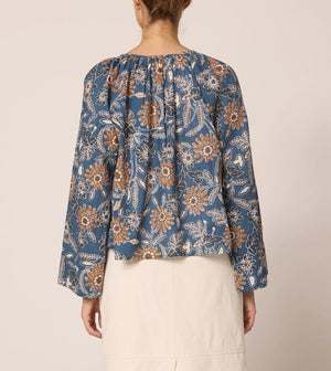 Allison Blouse Magnolia Floral Print