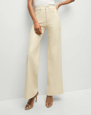 Taylor High Rise Wide Leg Vegan Jean Ecru