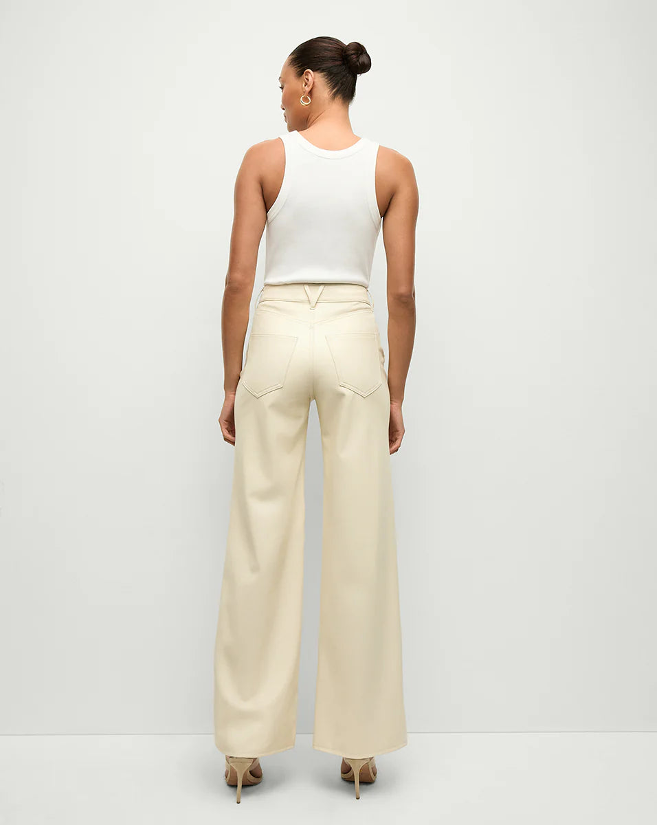 Taylor High Rise Wide Leg Vegan Jean Ecru