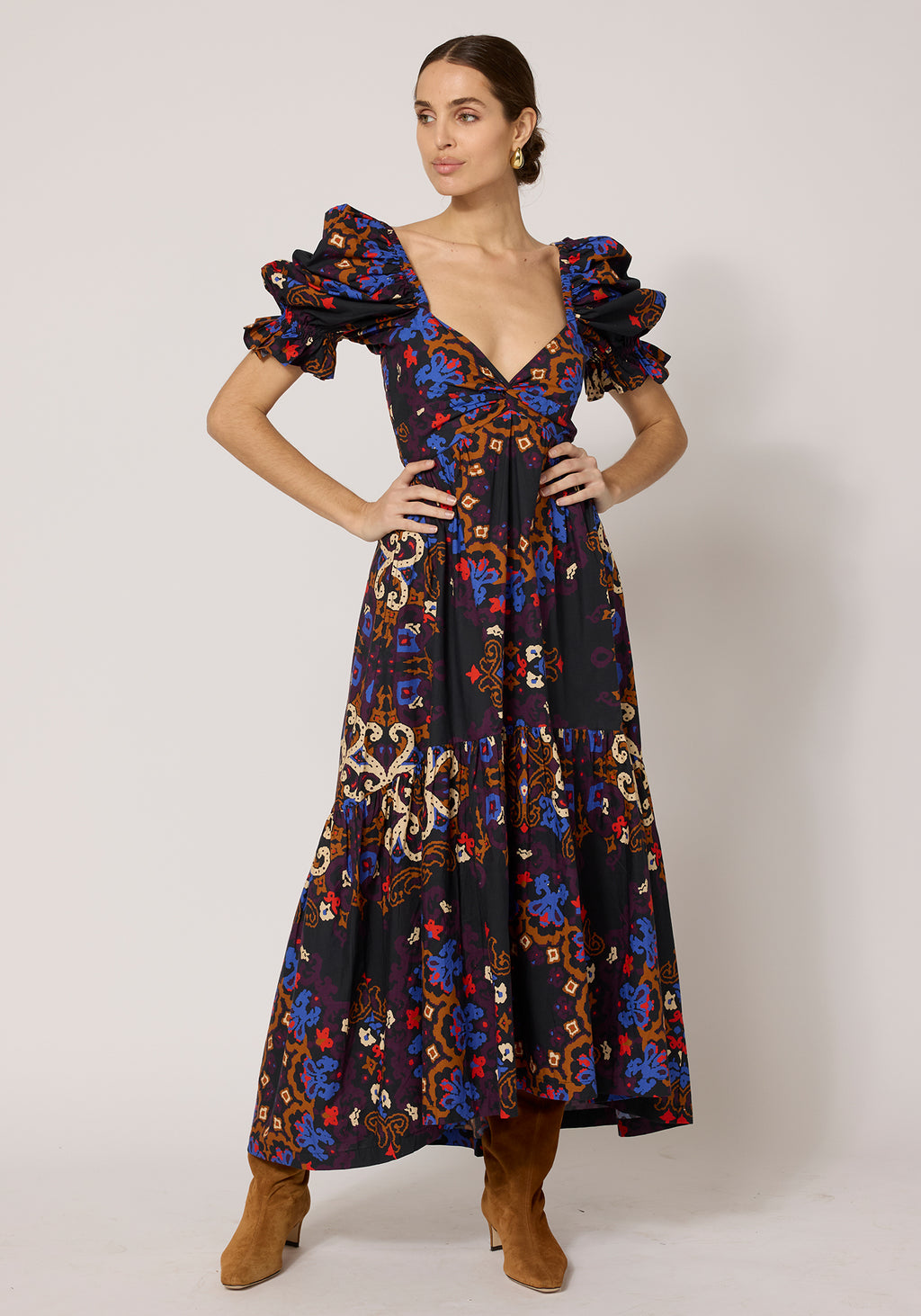 Jewel Ankle Dress Venezia Print